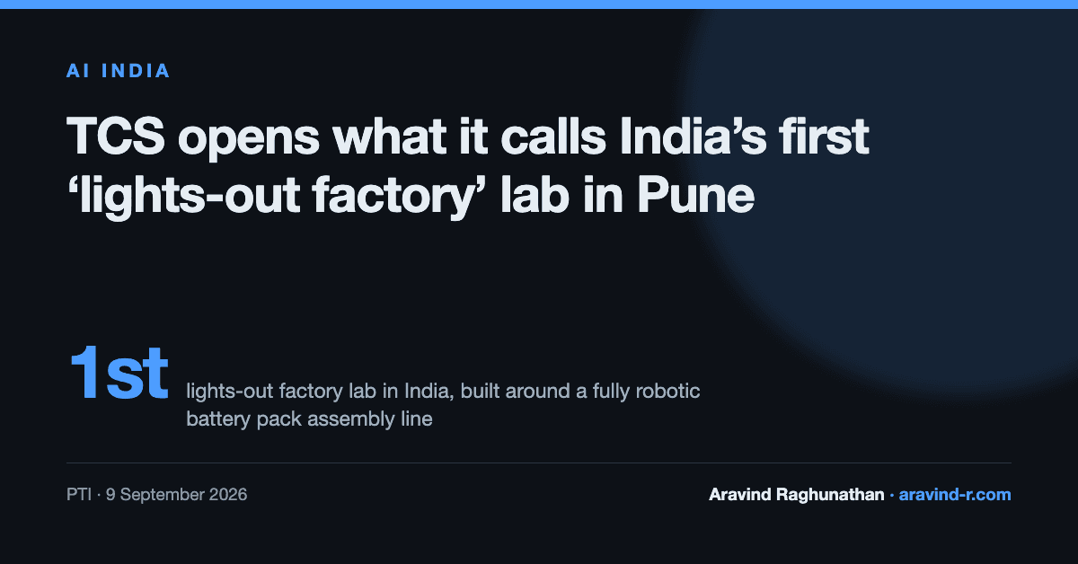 TCS Opens What It Calls India's First 'Lights-Out Factory' Lab in Pune