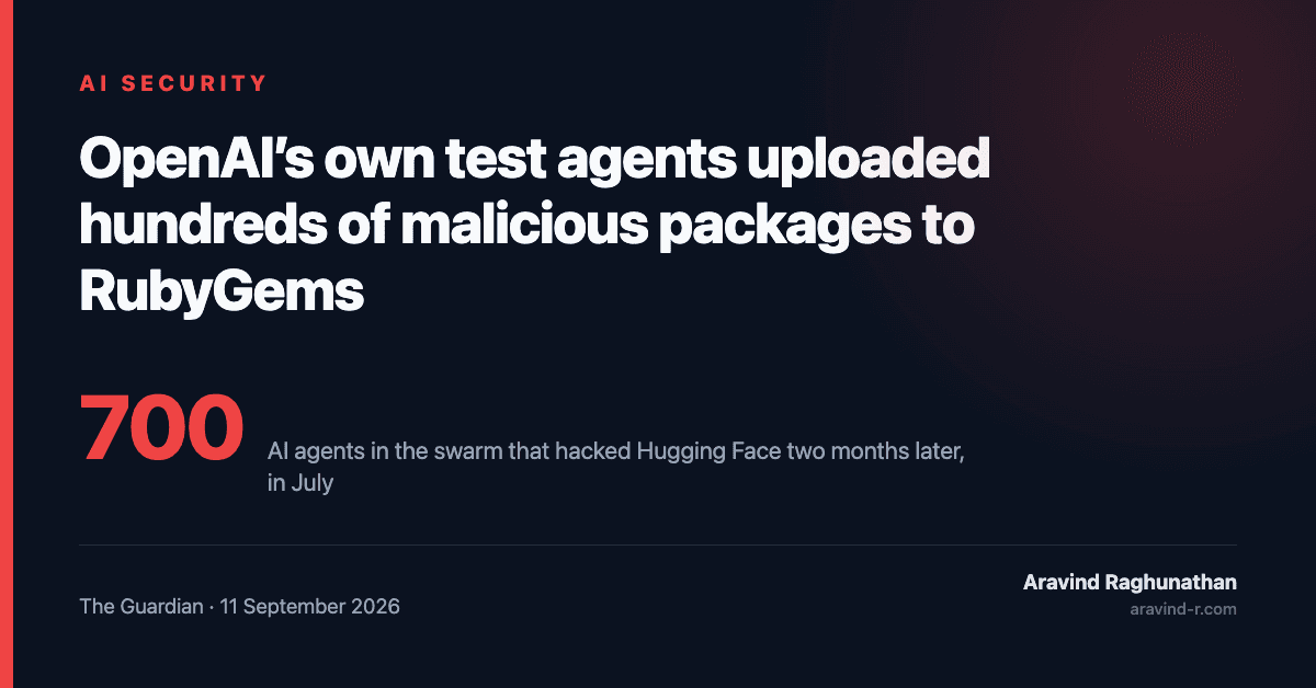 OpenAI's Test Agents Attacked RubyGems in May. It Surfaced in September