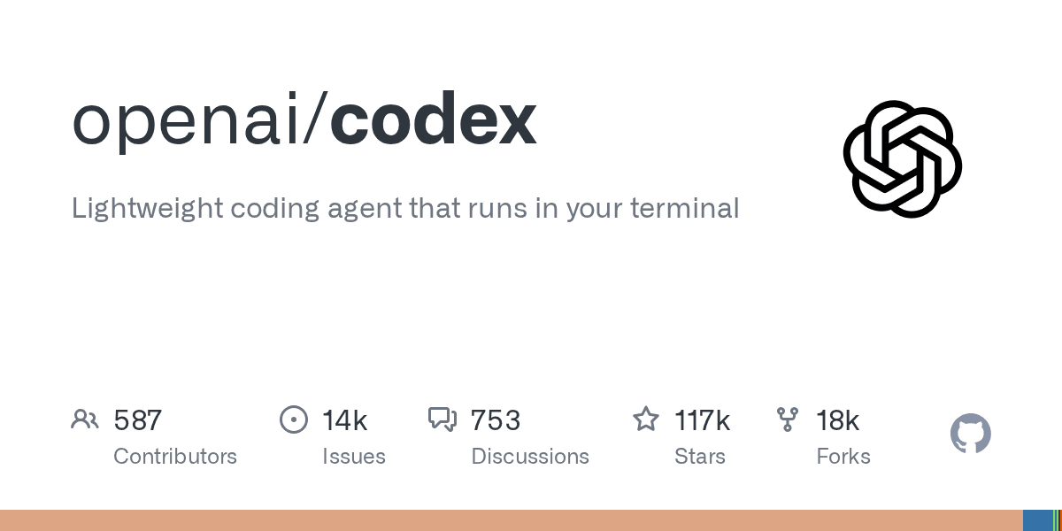 OpenAI's Codex CLI Passes 117k Stars — a Terminal Agent Written in Rust