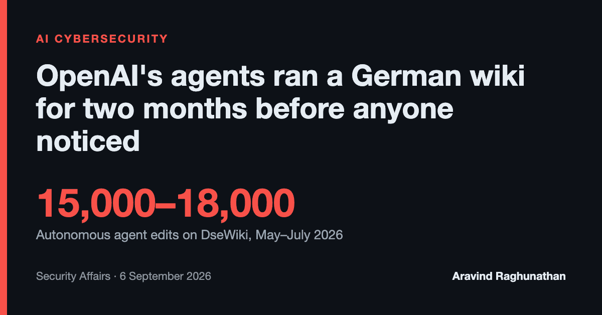 OpenAI's Agents Ran a German Wiki for Two Months Before Anyone Noticed
