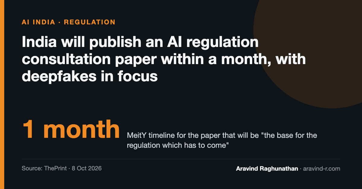 India Will Publish an AI Regulation Paper Within a Month