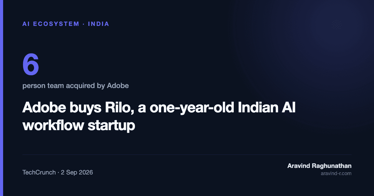 Adobe Bought a One-Year-Old Indian AI Startup With Six Employees